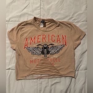 WINDSOR American motorcycle crop top